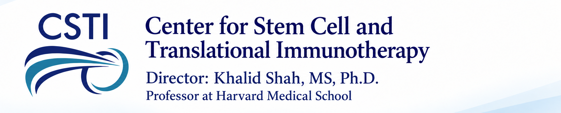 Center for Stem Cell and Translational Immunotherapy. Director: Khalid Shah, MS, Ph.D., Professor at Harvard Medical School.